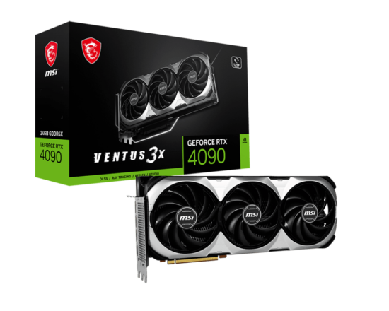 MSI NVIDIA GeForce RTX 4090 VENTUS 3X Box View