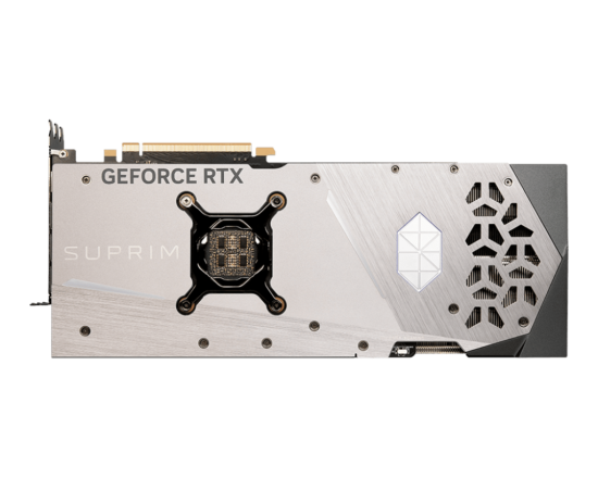 MSI NVIDIA GeForce RTX 4090 SUPRIM Backplate View
