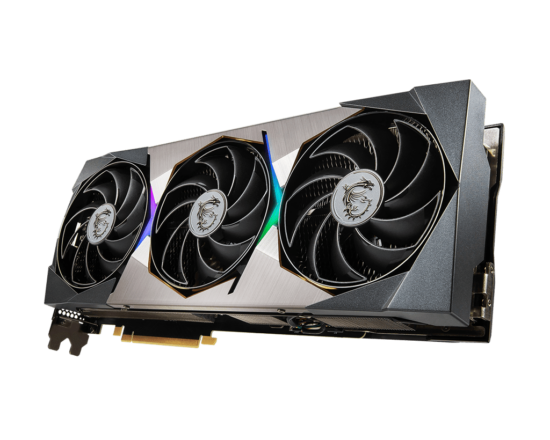 MSI NVIDIA GeForce RTX 3070 Ti SUPRIM 8G Angled Front View