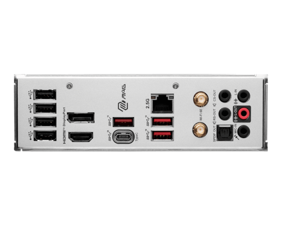 MSI MAG B760M MORTAR WIFI DDR4 I/O View