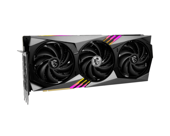 MSI NVIDIA GeForce RTX 4070 Ti GAMING X TRIO Angled Front View