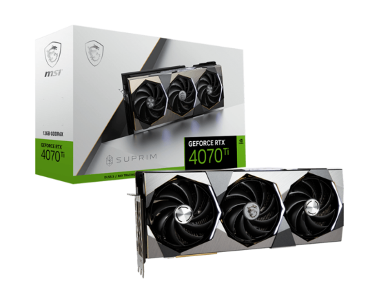 MSI NVIDIA GeForce RTX 4070 Ti SUPRIM Box View