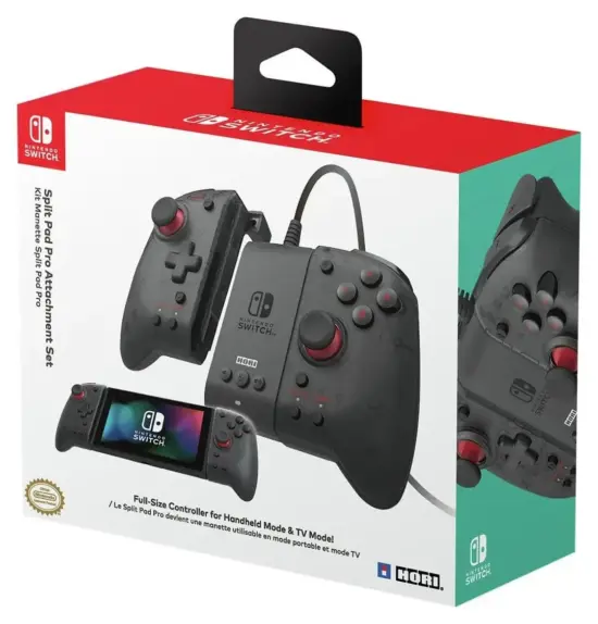 Nintendo Switch HORI Split Pad Pro Controller + Attachment Set