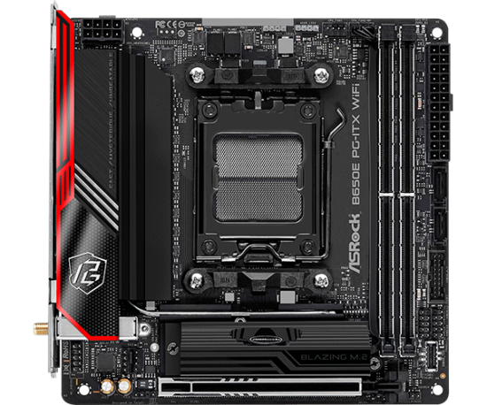 ASRock B650E PG-ITX WiFi Flat Front View
