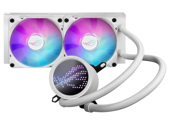 ASUS ROG Ryuo III 240 ARGB White Edition Flat Front View