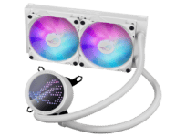 ASUS ROG Ryuo III 240 ARGB White Edition Angled Front View