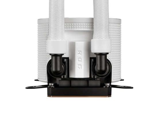 ASUS ROG Ryuo III 360 ARGB White Edition Pump View