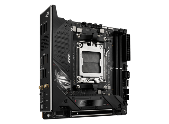 ASUS ROG Strix B650E-I Gaming WiFi Angled Front View