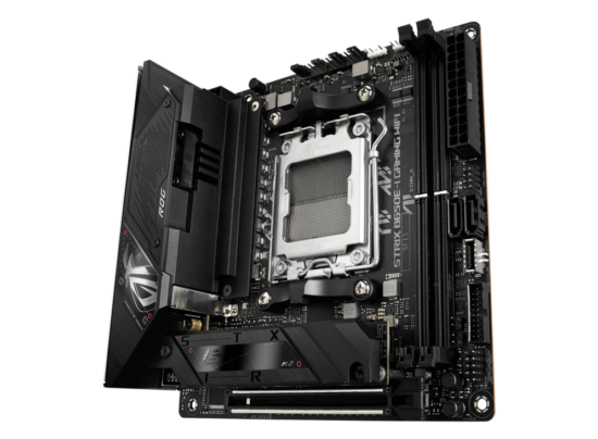 ASUS ROG Strix B650E-I Gaming WiFi Angled Front View