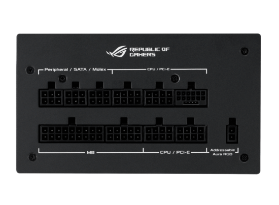 ASUS ROG STRIX 1000W Gold Aura Edition Connectors View