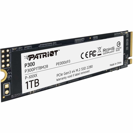 Patriot P300 1TB M.2 PCIe Gen 3 NVMe SSD