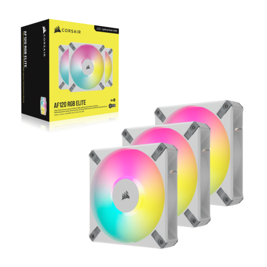 Corsair iCUE AF120 RGB ELITE 120mm PWM White