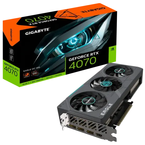 Gigabyte NVIDIA GeForce RTX 4070 EAGLE OC 12G GDDR6X Graphics Card