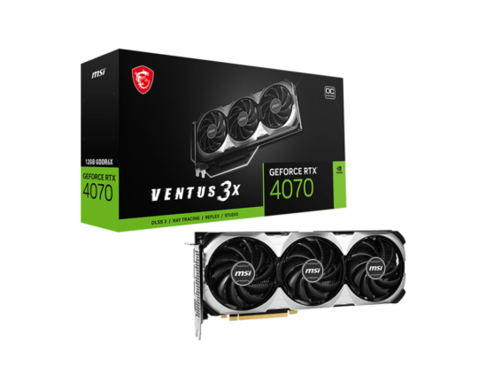 MSI NVIDIA GeForce RTX 4070 VENTUS 3X OC 12G GDDR6X Graphics Card