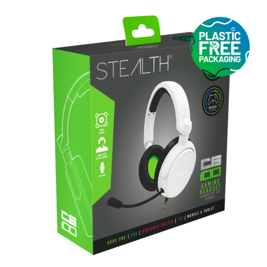 Stealth C6-100 Gaming Headset – Green/White