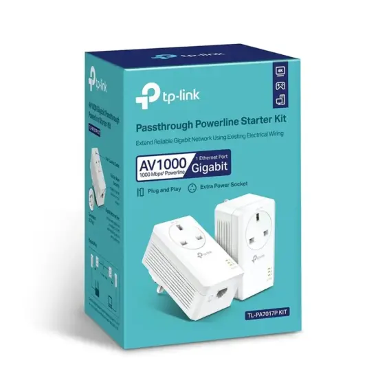 TP-LINK TL-PA7017P KIT AV1000 Gigabit Powerline Adapter Kit