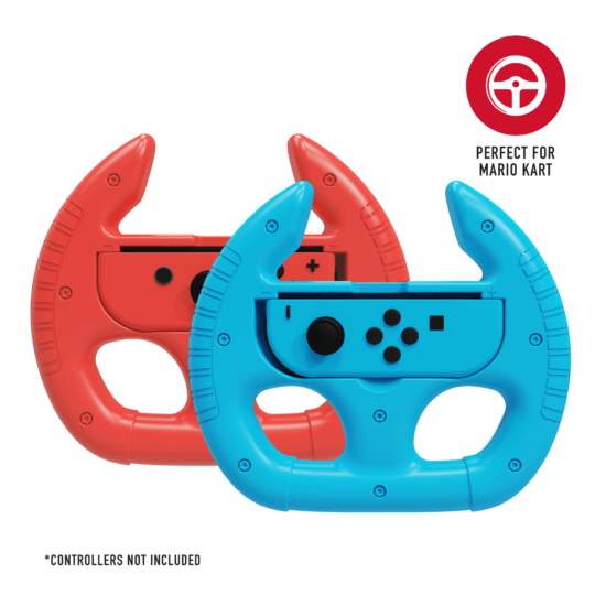 Stealth Nintendo Switch Joy-Con Racing Wheels - Neon Blue and Red