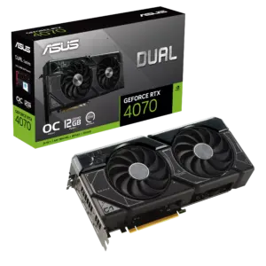 ASUS Dual NVIDIA GeForce RTX 4070 OC Edition 12G GDDR6X Graphics Card