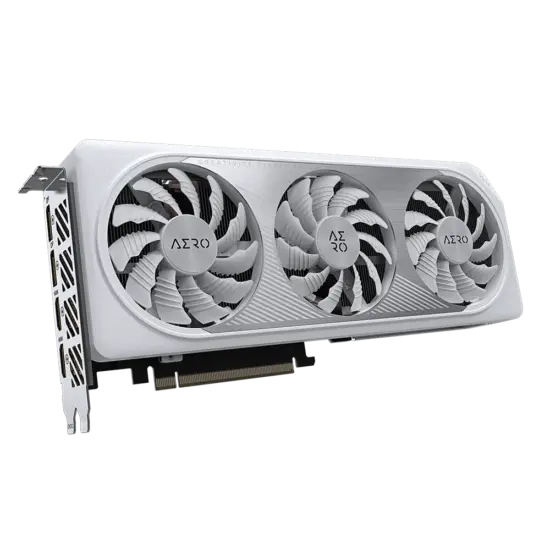 Gigabyte RTX 4060 Ti AERO OC 8GB Angled Fan View