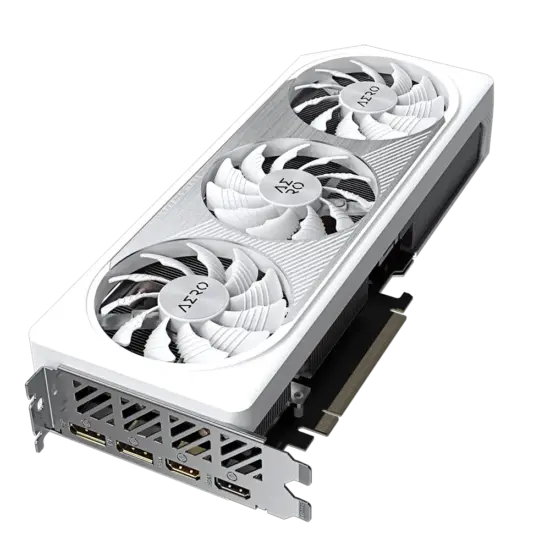 Gigabyte RTX 4060 Ti AERO OC 8GB Angled Flat Fan View