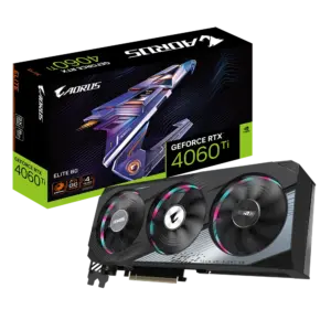 Gigabyte AORUS NVIDIA GeForce RTX 4060 Ti ELITE 8G Box View