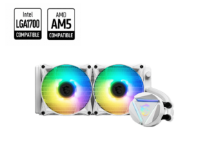 MSI MAG CORELIQUID 240R V2 White 240mm ARGB All-In-One Liquid CPU Cooler