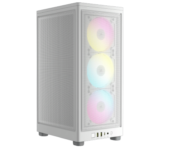 Corsair iCUE 2000D RGB Airflow Mini ITX White Side Angled View