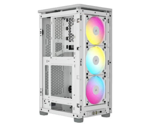 Corsair iCUE 2000D RGB Airflow Mini ITX White Side View