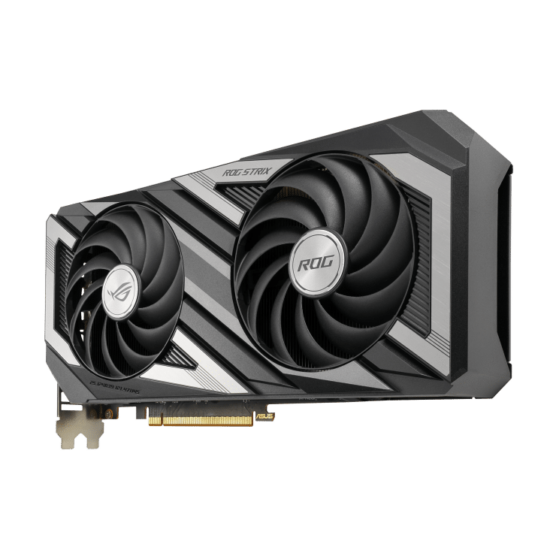 Asus ROG Strix AMD Radeon RX 7600 OC Right Angled Forward Fan View