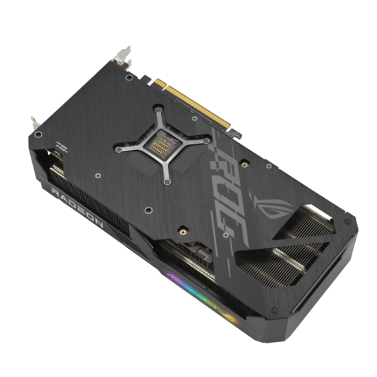 Asus ROG Strix AMD Radeon RX 7600 OC Rear Angled View