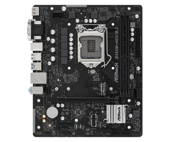 ASRock B560M-HDV/M.2 Flat View
