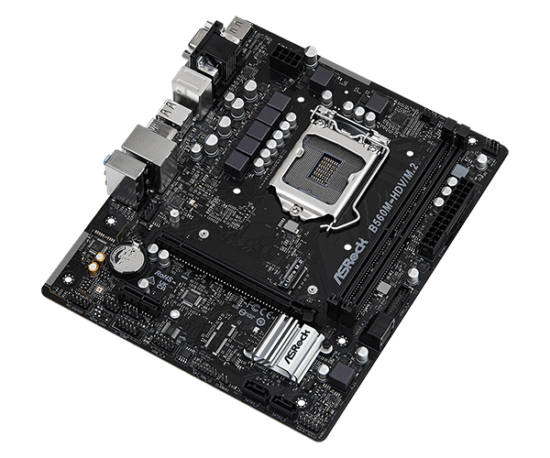 ASRock B560M-HDV/M.2 Angled View