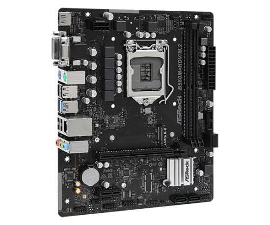 ASRock B560M-HDV/M.2 Flat Front View