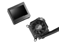 Asus ROG Ryujin III 240 All-In-One Liquid CPU Cooler Fan with LCD Top Flat View