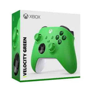 Xbox Wireless Controller – Velocity Green Angled Box View