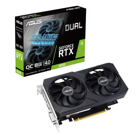 ASUS Dual NVIDIA GeForce RTX 3050 V2 Box View