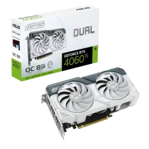 ASUS Dual NVIDIA GeForce RTX 4060 Ti White OC Edition Box View