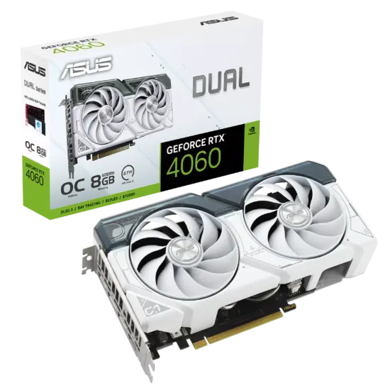 Asus DUAL RTX4060 OC White Box View