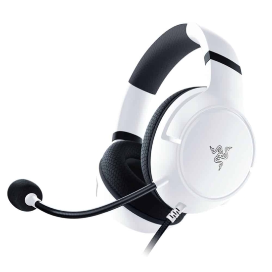 Razer Kaira for Xbox White Wired Front Angled View