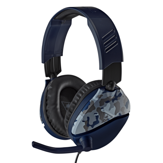 Turtle Beach Recon 70 Blue Camo Front Angled View