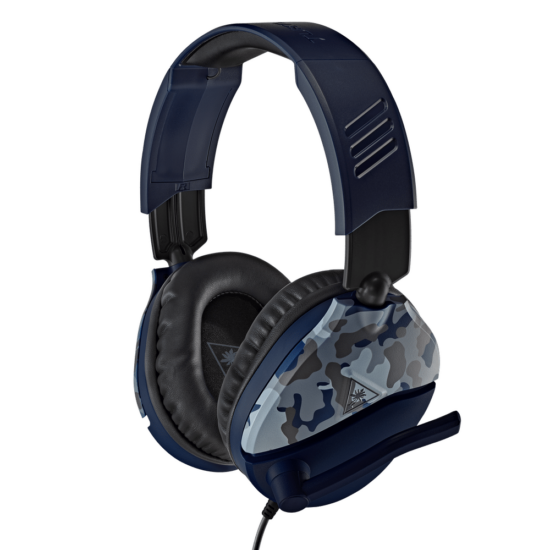 Turtle Beach Recon 70 Blue Camo Side Angled View