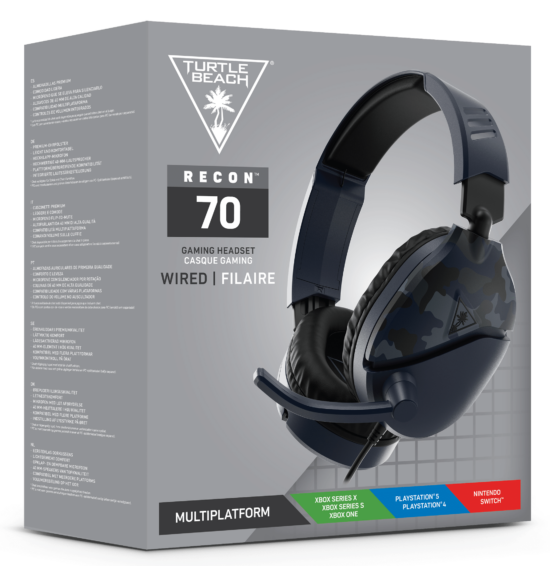 Turtle Beach Recon 70 Blue Camo Box View