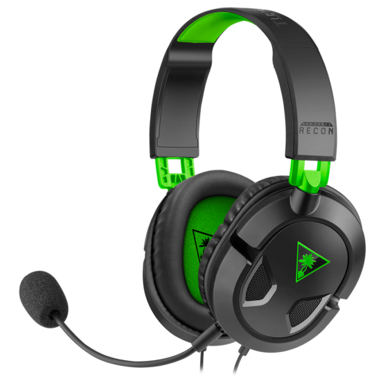 Turtle Beach Recon 50X Black & Green Angled View