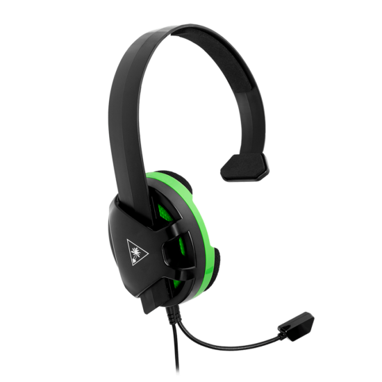 Turtle Beach Recon Chat Black & Green Angled Front View