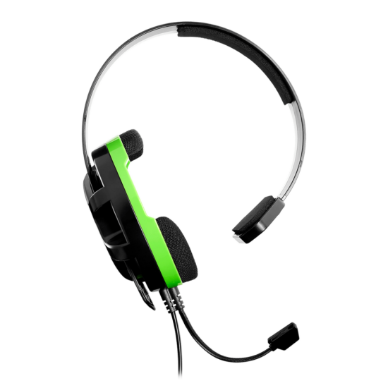 Turtle Beach Recon Chat Black & Green Angled Front View