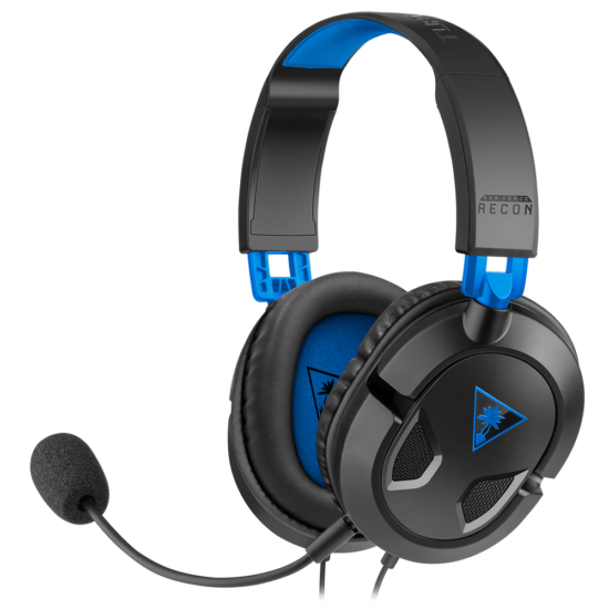 Turtle Beach Recon 50P Black & Blue Angled View