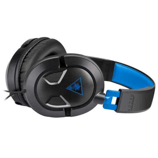 Turtle Beach Recon 50P Black & Blue Angled Side View