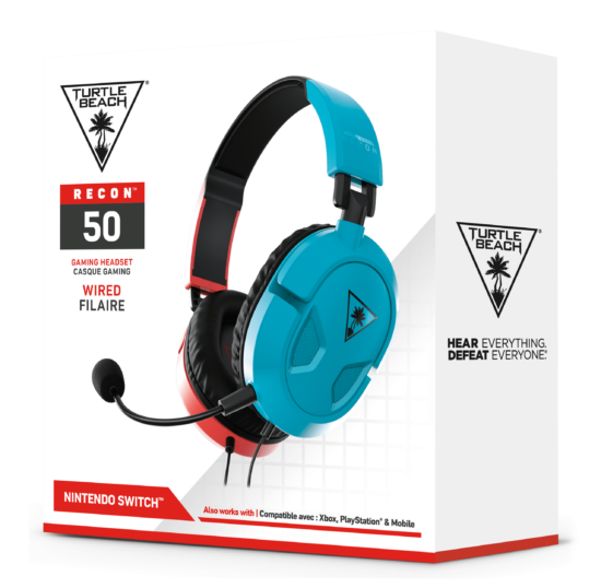 Turtle Beach Recon 50 Red & Blue Box View