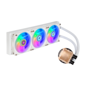 Cooler Master MasterLiquid Pro PL360 Flux White Angled Front View