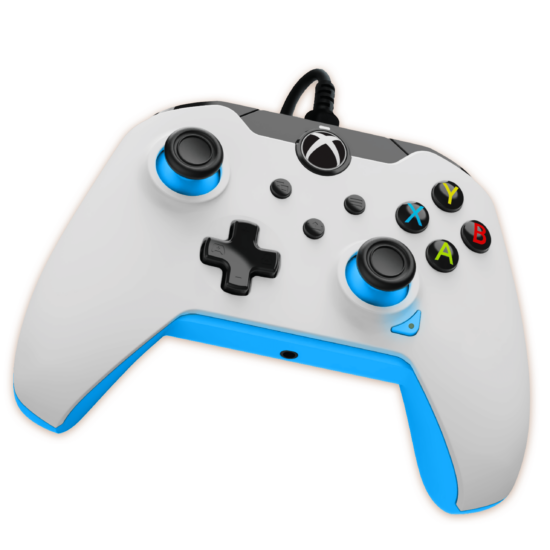 PDP Wired Controller - Ion White (Xbox X|S, Xbox One, PC)